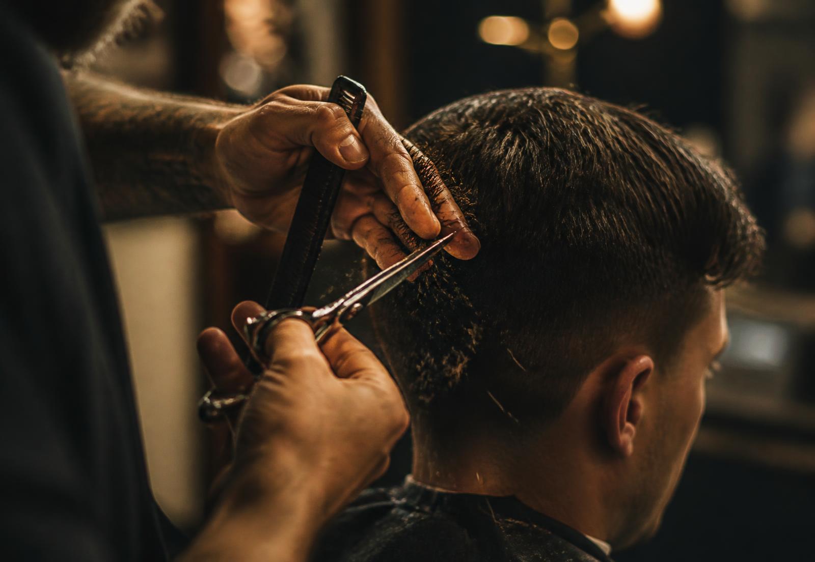 Scissor over comb. Every line measured twice.